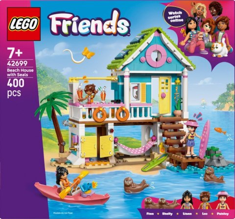 Klocki Friends 42699 Domek na plaży z fokami