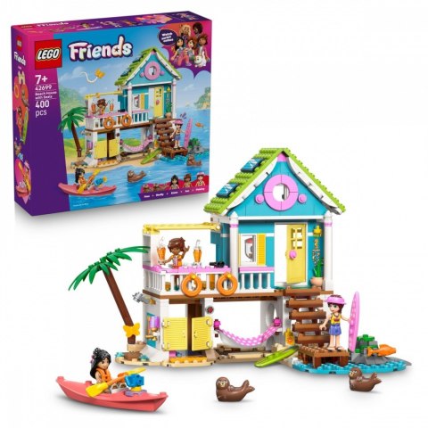 Klocki Friends 42699 Domek na plaży z fokami