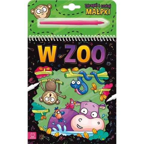 Zdrapuj i szukaj małpki w zoo AKSJOMAT