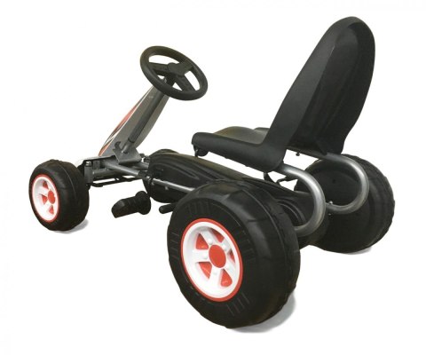 Gokart na pedały Viper biało-czarny