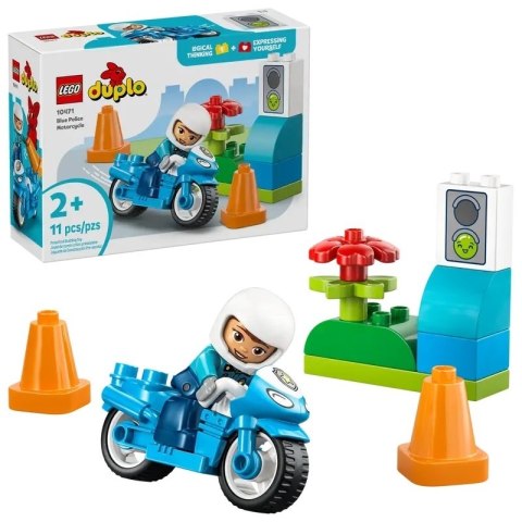 DUPLO NIEBIESKI MOTOCYKL POLIC LEGO