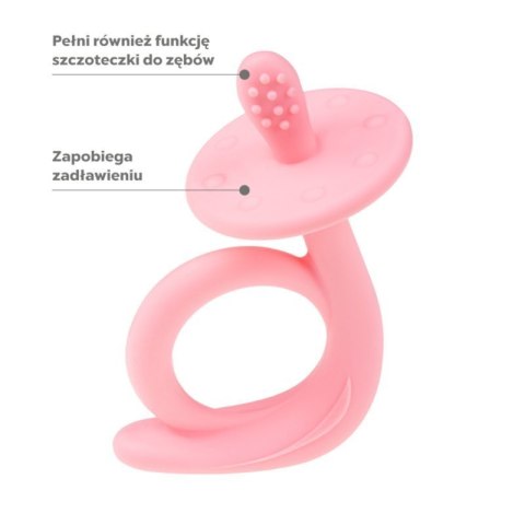 Gryzak silikon ślimak pink AKUKU ALBIS