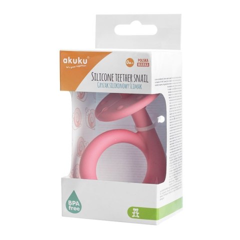 Gryzak silikon ślimak pink AKUKU ALBIS