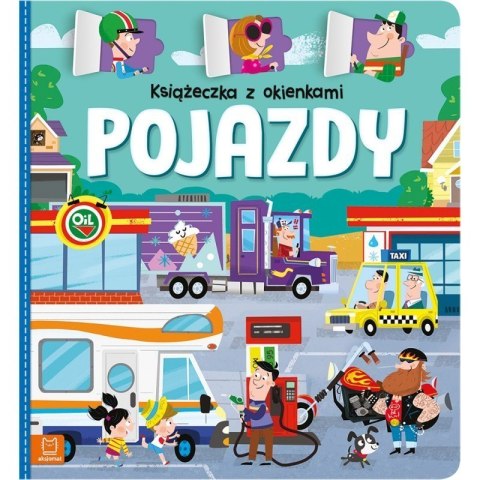 Książeczka z okienkami pojazdy AKSJOMAT