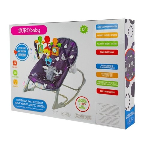 Leżaczek little forest purple EUROBABY EUROBABY