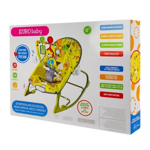 Leżaczek little savanna yellow EUROBABY EUROBABY