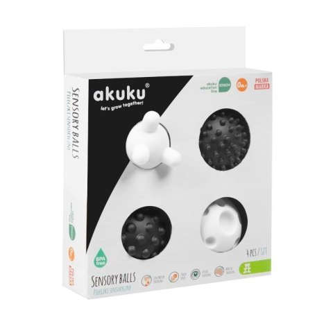 Zestaw piłeczek sensor. cz/b AKUKU ALBIS