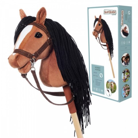 Koń na kiju Hobby Horse HOPPIHORSE A4 Bay - ciemny brąz, maść gniada Tootiny
