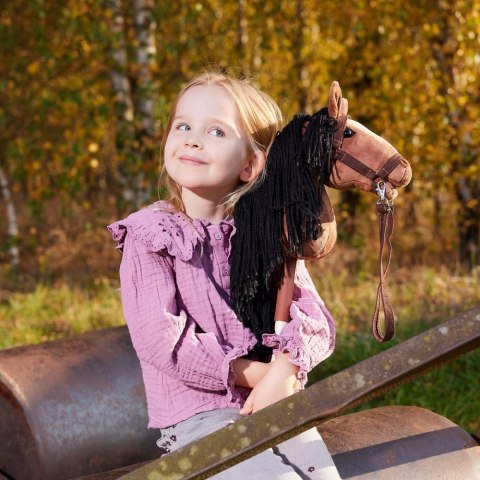 Koń na kiju Hobby Horse HOPPIHORSE A4 Bay - ciemny brąz, maść gniada Tootiny