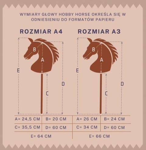 Koń na kiju Hobby Horse HOPPIHORSE A4 beżowy, maść bułana Tootiny
