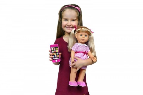 Lalka Natalia chodząca ze smartfonem 41cm Artyk