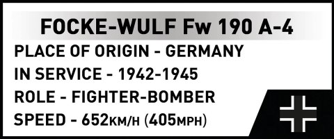 Klocki Focke-Wulf Fw 190 A-4 Cobi Klocki