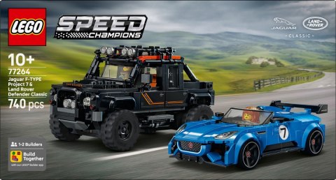 Klocki Speed Champions 77264 Jaguar Project 7 i Land Rover Defender LEGO