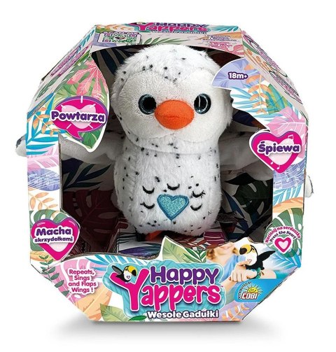 Maskotka interaktywna Happy Yappers - Wesołe gadułki Biała Sowa Cobi