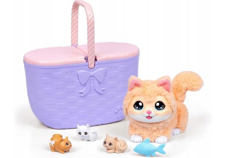 Maskotka interaktywna Little Live Pets - Kocia Mama w koszyku Cobi